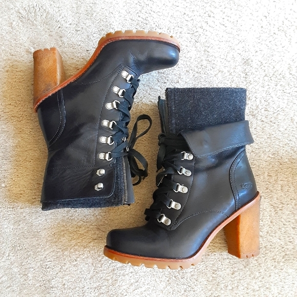 UGG Shoes - UGG High Heel Combat Booties